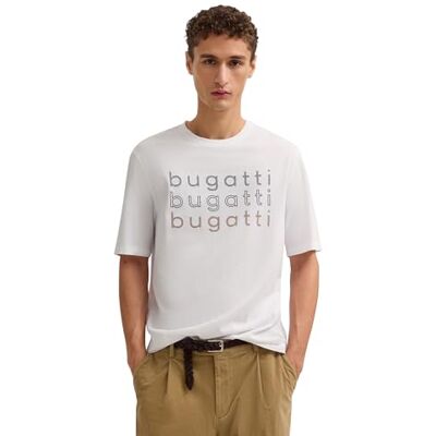 Bugatti Herren T-Shirt Modern Fit aus Baumwolle mit Logo-Print Bugatti Herren T-Shirt Modern Fit aus Baumwolle mit Logo-Print