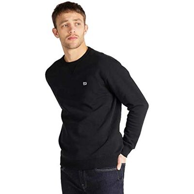 Lee Herren Plain Crew Black Sweatshirt, Schwarz (Black 01), XL EU Lee Herren Plain Crew Black Sweatshirt, Schwarz (Black 01), XL EU
