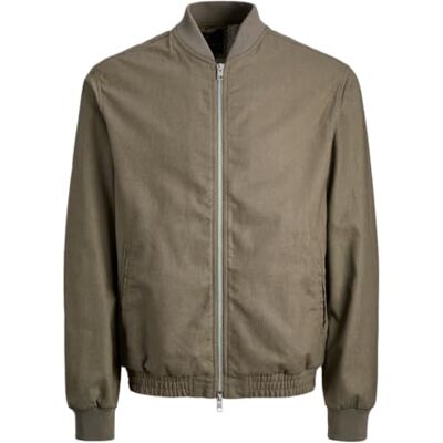 JACK & JONES Jprblaleister Linen Blend Bomber JKT Sn JACK & JONES Jprblaleister Linen Blend Bomber JKT Sn
