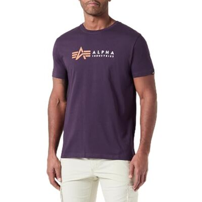 Herren Alpha Label T, Plum, M Herren Alpha Label T, Plum, M