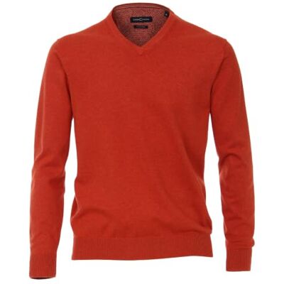 CASAMODA Herren Pullover mit V-Ausschnitt unifarben Elastischer Bund CASAMODA Herren Pullover mit V-Ausschnitt unifarben Elastischer Bund