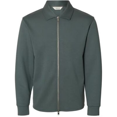 SELECTED MEN Herren Slhemanuel Soft Full Zip Sweat Noos, Balsam Green, L SELECTED MEN Herren Slhemanuel Soft Full Zip Sweat Noos, Balsam Green, L
