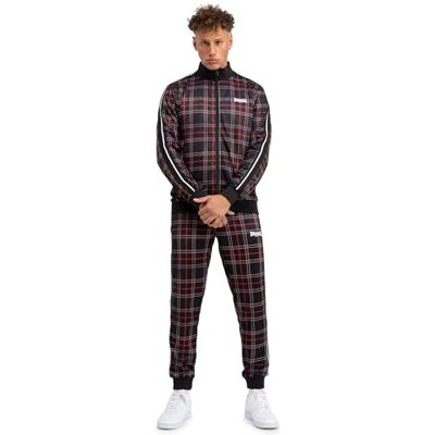 Lonsdale Herren Trainingsanzug schmale Passform WELWYN S, Black/Red/White Lonsdale Herren Trainingsanzug schmale Passform WELWYN S, Black/Red/White