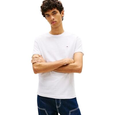 Tommy Jeans Herren 2er Pack T-Shirts Kurzarm Jersey aus Baumwolle, Mehrfarbig (Grey Htr/Shadow Pine), L Tommy Jeans Herren 2er Pack T-Shirts Kurzarm Jersey aus Baumwolle, Mehrfarbig (Grey Htr/Shadow Pine), L