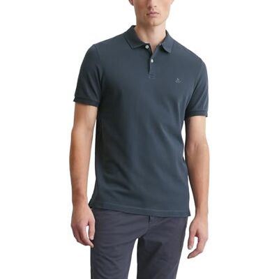 Marc O' Polo Marc OߴPolo Herren Kurzarm-Poloshirt mit Stretch-Anteil Shaped Fit, Blau (Total Eclipse), XL Marc O' Polo Marc OߴPolo Herren Kurzarm-Poloshirt mit Stretch-Anteil Shaped Fit, Blau (Total Eclipse), XL