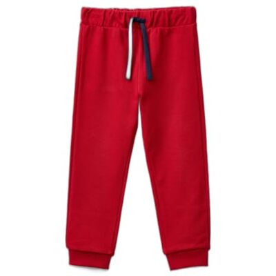 Benetton Modell - Rote Kinder Sweatpants mit Tasche Benetton Modell - Rote Kinder Sweatpants mit Tasche