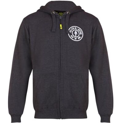 Gold's Gym GGSWT156 Men's Zip Through Sweater Hoody Printed Hooded Sweatshirt Hoodie, Charcoal Marl, S, Charcoal Marl, S Gold's Gym GGSWT156 Men's Zip Through Sweater Hoody Printed Hooded Sweatshirt Hoodie, Charcoal Marl, S, Charcoal Marl, S