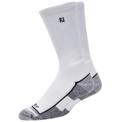 FootJoy ProDry Crew Herren-Golfsocken, Weiß FootJoy ProDry Crew Herren-Golfsocken, Weiß