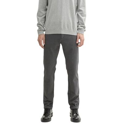 TOM TAILOR Herren Jersey Travis Slim Fit Chino Hose, 35951 Black White Birds Eye, 31/32 TOM TAILOR Herren Jersey Travis Slim Fit Chino Hose, 35951 Black White Birds Eye, 31/32