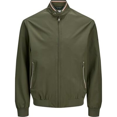 JACK & JONES Herren Jjbrook Bomber, Olive Night, l JACK & JONES Herren Jjbrook Bomber, Olive Night, l