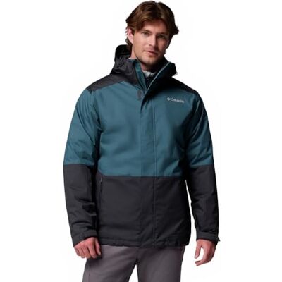 Columbia Herren Point Park Interchange Jacke, 3 in 1 Interchange Wintermantel, Everblue, Shark, L Columbia Herren Point Park Interchange Jacke, 3 in 1 Interchange Wintermantel, Everblue, Shark, L
