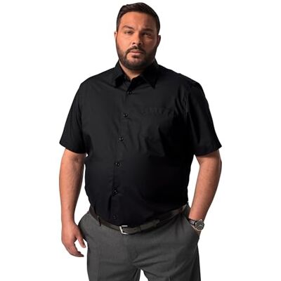Men Plus Herren große Größen Übergrößen Menswear L-8XL Businesshemd, Halbarm, Easycare, Kentkragen, Comfort Fit schwarz 8XL 830756100-8XL Men Plus Herren große Größen Übergrößen Menswear L-8XL Businesshemd, Halbarm, Easycare, Kentkragen, Comfort Fit schwarz 8XL 830756100-8XL