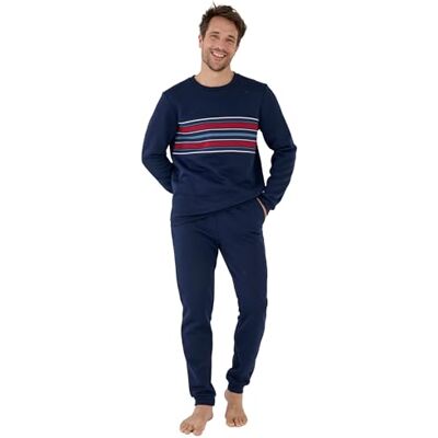 Damart Thermolactyl Pyjama aus Molton, Marineblau, L Damart Thermolactyl Pyjama aus Molton, Marineblau, L