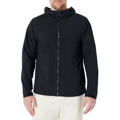Amazon Herren Leichte Wasserabweisende Aktiv-Wanderjacke, Windjacke mit Kapuze, Schwarz, XXL Amazon Herren Leichte Wasserabweisende Aktiv-Wanderjacke, Windjacke mit Kapuze, Schwarz, XXL