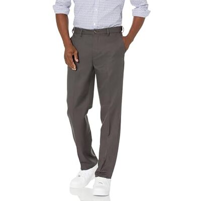 Amazon Herrenhose, klassische Passform, dehnbare Taille, flache Vorderseite, Dunkelgrau, 66 x 71 cm (B x L) Amazon Herrenhose, klassische Passform, dehnbare Taille, flache Vorderseite, Dunkelgrau, 66 x 71 cm (B x L)