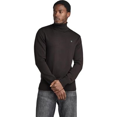 G-STAR RAW Herren Premium Core Turtle Knitted Pullover, Schwarz (dk Black D21933-B692-6484), L G-STAR RAW Herren Premium Core Turtle Knitted Pullover, Schwarz (dk Black D21933-B692-6484), L