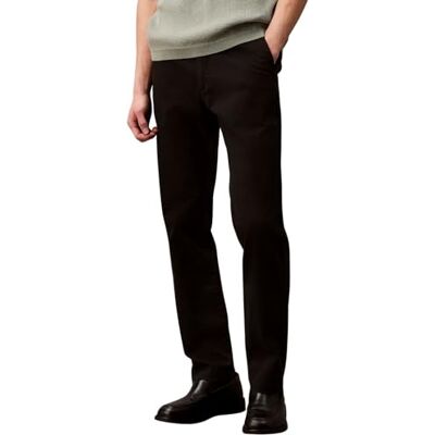 Calvin Herren Chino Hose Refined Cotton Slim Fit, Schwarz (Black), 34W/34L Calvin Herren Chino Hose Refined Cotton Slim Fit, Schwarz (Black), 34W/34L