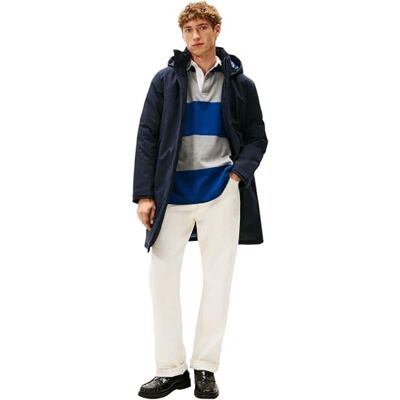 Tommy Hilfiger Herren Mantel Tech Padded Parka mit Kapuze, Blau (Desert Sky), XXL Tommy Hilfiger Herren Mantel Tech Padded Parka mit Kapuze, Blau (Desert Sky), XXL