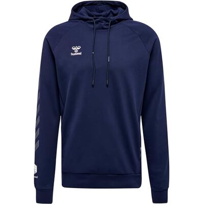 hummel Herren Hmlmove Grid Cotton Hoodie Hooded Sweatshirt, Marine, S EU hummel Herren Hmlmove Grid Cotton Hoodie Hooded Sweatshirt, Marine, S EU
