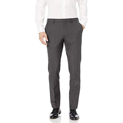 Amazon Herren Knitterarme Stretch-Anzughose, Schmale Passform, Dunkelgrau, 36W / 32L Amazon Herren Knitterarme Stretch-Anzughose, Schmale Passform, Dunkelgrau, 36W / 32L