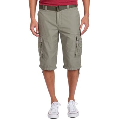 UNIONBAY Cordova Herren-Cargo-Shorts mit Gürtel, Größe L, Größen grau 54 DE UNIONBAY Cordova Herren-Cargo-Shorts mit Gürtel, Größe L, Größen grau 54 DE