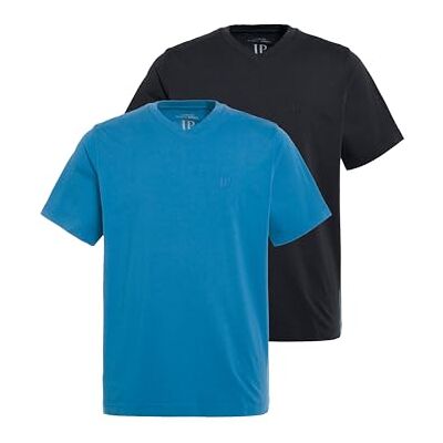 JP 1880 Herren große Größen Übergrößen Menswear L-8XL T-Shirts, Basic, 2er-Pack, V-Ausschnitt, Halbarm stahlblau 3XL 711318743-3XL JP 1880 Herren große Größen Übergrößen Menswear L-8XL T-Shirts, Basic, 2er-Pack, V-Ausschnitt, Halbarm stahlblau 3XL 711318743-3XL