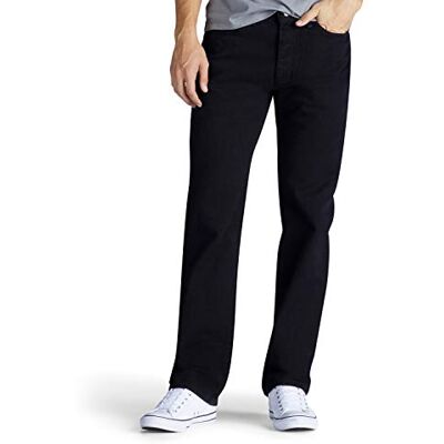 Lee Herren Relaxed Fit Straight Leg Jeans, Double Black, 42W / 36L Lee Herren Relaxed Fit Straight Leg Jeans, Double Black, 42W / 36L