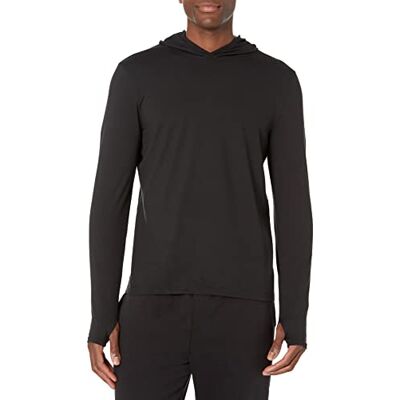 Amazon Herren Schnelltrocknendes Active-Langarmshirt Mit Kapuze Aus Funktionsstretch, Schwarz, S Amazon Herren Schnelltrocknendes Active-Langarmshirt Mit Kapuze Aus Funktionsstretch, Schwarz, S