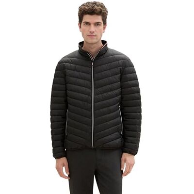 TOM TAILOR Herren Lighweight Steppjacke mit Stehkragen,29999 Black, M TOM TAILOR Herren Lighweight Steppjacke mit Stehkragen,29999 Black, M