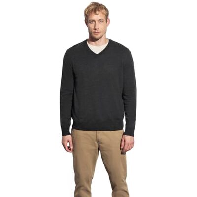Street One MEN Basic V-Neck Strickpullover Anthra Grey Melange L Street One MEN Basic V-Neck Strickpullover Anthra Grey Melange L