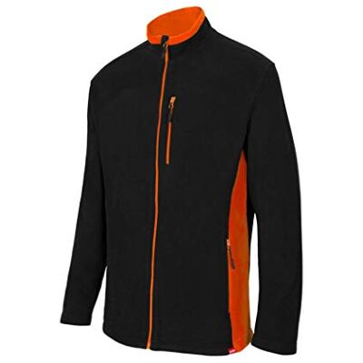 VELILLA 105514, Zweifarbiges Langarm-Poloshirt, Farbe Schwarz und Limettengrün, Größe XL VELILLA 105514, Zweifarbiges Langarm-Poloshirt, Farbe Schwarz und Limettengrün, Größe XL