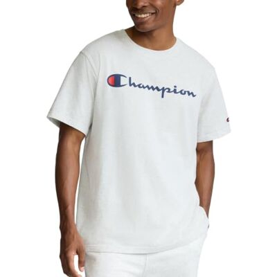 Champion Herren T-Shirt Baumwolle Midweight Herren Crewneck Tee T-Shirt für Männer Script (Reg. oder Big & Tall), Grau, 3X-Groß Champion Herren T-Shirt Baumwolle Midweight Herren Crewneck Tee T-Shirt für Männer Script (Reg. oder Big & Tall), Grau, 3X-Groß