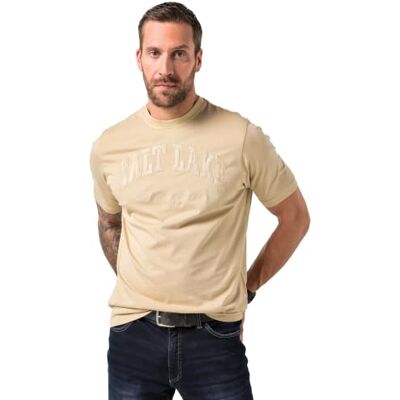 JP 1880 Herren große Größen Übergrößen Menswear L-8XL T-Shirt, Halbarm, Vintage-Look, Brustprint korkbraun 4XL 844462310-4XL JP 1880 Herren große Größen Übergrößen Menswear L-8XL T-Shirt, Halbarm, Vintage-Look, Brustprint korkbraun 4XL 844462310-4XL