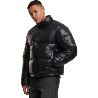 Urban Classics Herren Winterjacke Shiny Puffer Jacket, glänzende Steppjacke mit hohem Kragen, Regular Fit, warme Winterjacke, Größen S 5XL Urban Classics Herren Winterjacke Shiny Puffer Jacket, glänzende Steppjacke mit hohem Kragen, Regular Fit, warme Winterjacke, Größen S 5XL