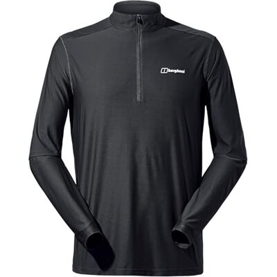 Berghaus 24/7 Langarm Half Zip Baselayer - Schwarz Berghaus 24/7 Langarm Half Zip Baselayer - Schwarz