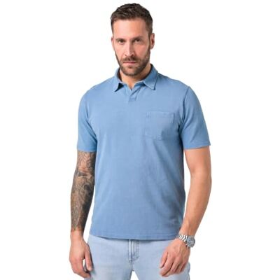 JP 1880 Herren große Größen Übergrößen Menswear L-8XL Poloshirt, Halbarm, Piqué, Jeanslook Light Blue 5XL 825512901-5XL JP 1880 Herren große Größen Übergrößen Menswear L-8XL Poloshirt, Halbarm, Piqué, Jeanslook Light Blue 5XL 825512901-5XL