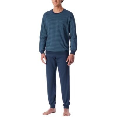Schiesser Herren Schlafanzug lang mit Bündchen Nightwear Set Schiesser Herren Schlafanzug lang mit Bündchen Nightwear Set