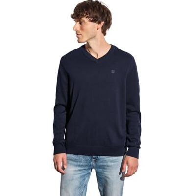 Street One MEN Basic V-Neck Strickpullover Nightside Blue M Street One MEN Basic V-Neck Strickpullover Nightside Blue M