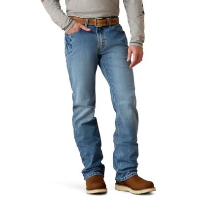 ARIAT Herren Rebar M4 Relaxed Durastretch Basic Bootcut Jeans, Blue Haze (Blau), Medium ARIAT Herren Rebar M4 Relaxed Durastretch Basic Bootcut Jeans, Blue Haze (Blau), Medium