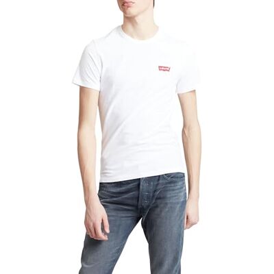 Levi's Herren 2-Pack Crewneck Graphic Tee T-Shirt, White / Mid Tone Grey Heather, XXL Levi's Herren 2-Pack Crewneck Graphic Tee T-Shirt, White / Mid Tone Grey Heather, XXL