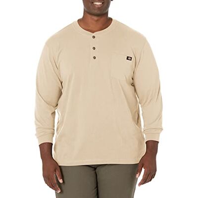 Dickies Herren Big Tall Long Sleeve Heavyweight Henley, Desert Sand, 1X Hoch Dickies Herren Big Tall Long Sleeve Heavyweight Henley, Desert Sand, 1X Hoch