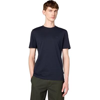 Boss Herren Kleinem Logo aus Baumwolle mit Rundhalsausschnitt T-Shirt, Basic Navy, 3X-Groß Boss Herren Kleinem Logo aus Baumwolle mit Rundhalsausschnitt T-Shirt, Basic Navy, 3X-Groß