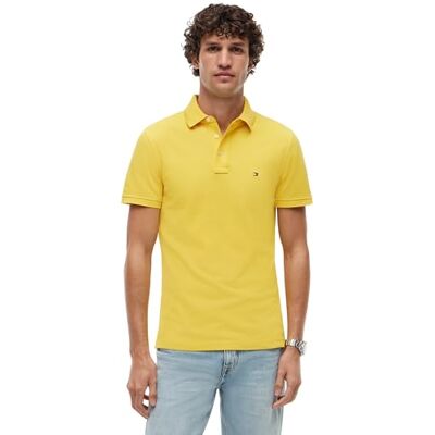 Tommy Hilfiger Herren Poloshirt Kurzarm 1985 Slim Fit, Gelb (Morningside Yellow), XXL Tommy Hilfiger Herren Poloshirt Kurzarm 1985 Slim Fit, Gelb (Morningside Yellow), XXL