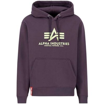 Alpha Herren Basic Hoody, Plum, M Alpha Herren Basic Hoody, Plum, M