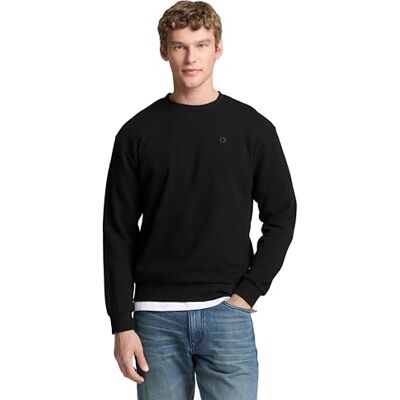 TOM TAILOR Denim Herren 1050307 Sweatshirt, 29999-Black, L TOM TAILOR Denim Herren 1050307 Sweatshirt, 29999-Black, L