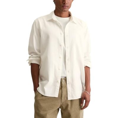 Marc O' Polo Marc OߴPolo Denim Herren Hemd aus Bio-Baumwolle mit Kentkragen, Weiß (Silky White), S Marc O' Polo Marc OߴPolo Denim Herren Hemd aus Bio-Baumwolle mit Kentkragen, Weiß (Silky White), S