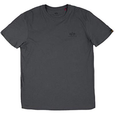 Alpha Herren Basic Small Logo T-Shirt, Greyblack/Black, XS Alpha Herren Basic Small Logo T-Shirt, Greyblack/Black, XS