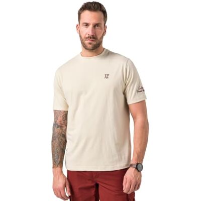 JP 1880 Herren große Größen Übergrößen Menswear L-8XL T-Shirt, RH, Brustprint, Melange, 1/2 JP 1880 Herren große Größen Übergrößen Menswear L-8XL T-Shirt, RH, Brustprint, Melange, 1/2