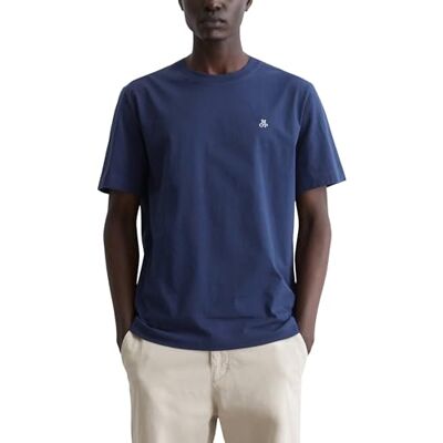 Marc O' Polo Herren T-Shirt aus Bio-Baumwolle Basic, Blau (Iris Ink), XS Marc O' Polo Herren T-Shirt aus Bio-Baumwolle Basic, Blau (Iris Ink), XS