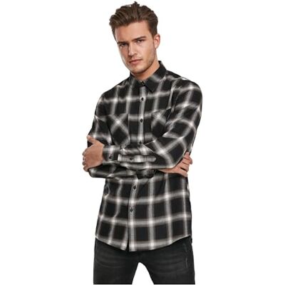 Urban Classics Herren Hemd Checked Flanell Shirt 6 Freizeithemd, per Pack Mehrfarbig (Black/White 00826), Medium (Herstellergröße: M) Urban Classics Herren Hemd Checked Flanell Shirt 6 Freizeithemd, per Pack Mehrfarbig (Black/White 00826), Medium (Herstellergröße: M)